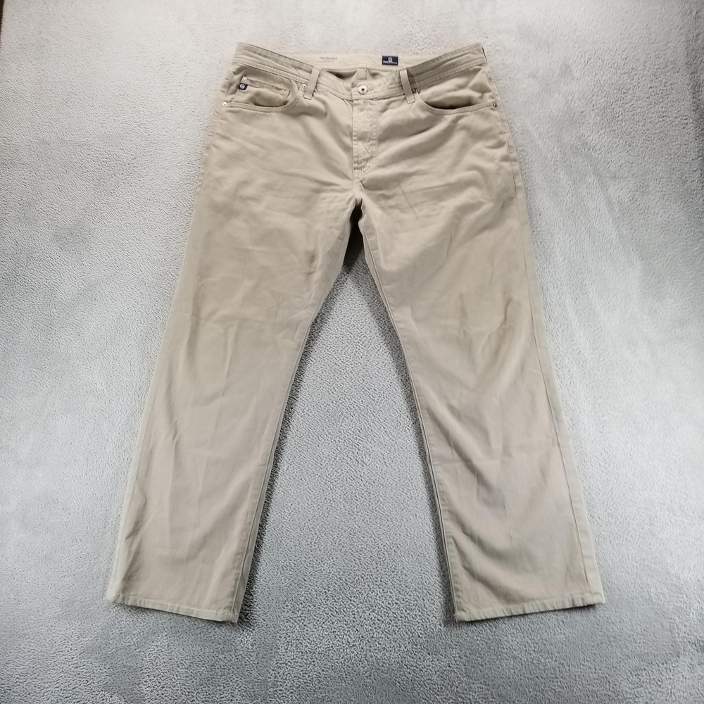 AG Jeans Mens 34x30 Beige Chinos The Protege Straight Office‎ Casual